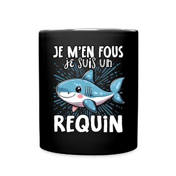 Je m’en fous je suis un requin - sweet shark - Mug uni - noir - Devant