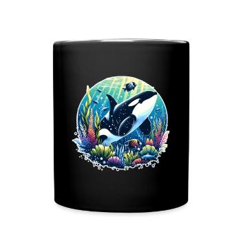 Orque Épaulard - Mug uni - noir - Devant