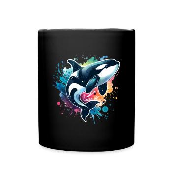 Orque Épaulard - Mug uni - noir - Devant