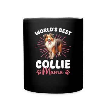 Long-haired Collie World's best Collie Mama - Full Colour Mug - black - Front