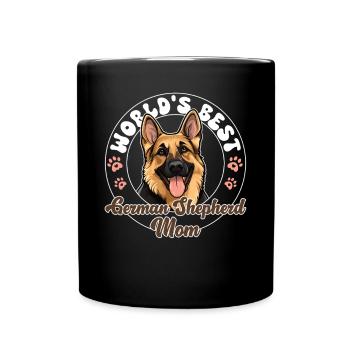 Deutscher Schäferhund Groovy German Shepherd Mom - Tasse einfarbig - Schwarz - Vorne