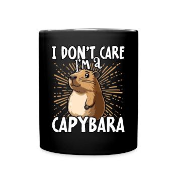 I don't care I'm a capybara - sweet capybara - Full Colour Mug - black - Front