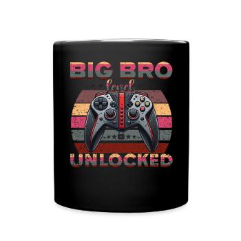 Level Bis Big Brother Console Gamer Elder - Tasse einfarbig - Schwarz - Vorne