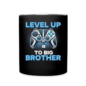 Level Bis Big Brother Console Gamer Elder - Tasse einfarbig - Schwarz - Vorne