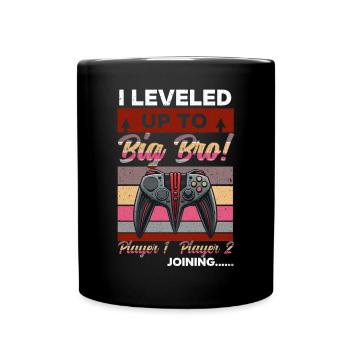 Level Bis Big Brother Console Gamer Elder - Tasse einfarbig - Schwarz - Vorne