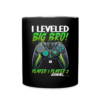 Level Bis Big Brother Console Gamer Elder - Tasse einfarbig - Schwarz - Vorne