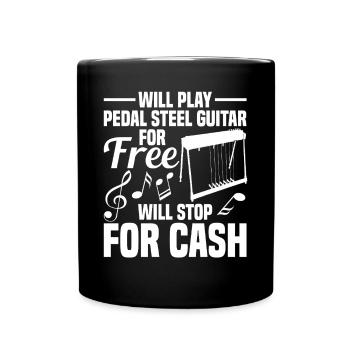 Pedal Steel Guitarist String Instrument Mountain - Full Colour Mug - black - Front