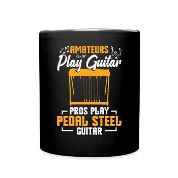 Pedal Steel Guitariste Instrument à cordes Montagne - Mug uni - noir - Devant