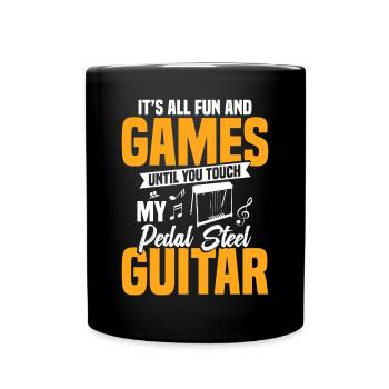 Pedal Steel Guitariste Instrument à cordes Montagne - Mug uni - noir - Devant