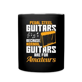 Pedal Steel Guitariste Instrument à cordes Montagne - Mug uni - noir - Devant