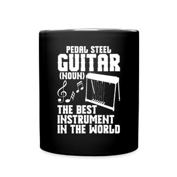 Pedal Steel Guitariste Instrument à cordes Montagne - Mug uni - noir - Devant
