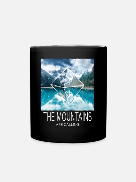 Berg Berge Bergsteigen Wandern Klettern Natur - Tasse einfarbig - Schwarz