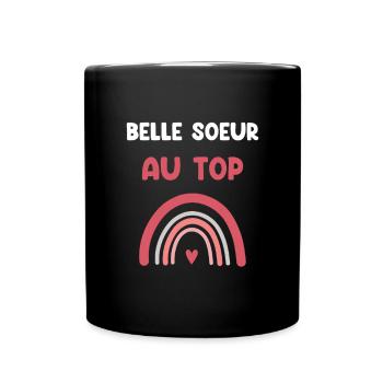 Sister-in-law in rainbow top - Full Colour Mug - black - Front