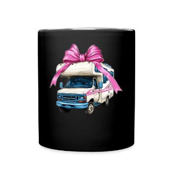 Coquette Bow RV Wohnmobil Wohnmobil Camping Urlaub - Tasse einfarbig - Schwarz - Vorne