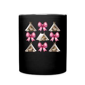Coquette Arche Glamping Glamper Camping Fête des Mères - Mug uni - noir - Devant