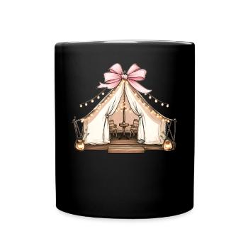 Coquette Arche Glamping Glamper Camping Fête des Mères - Mug uni - noir - Devant