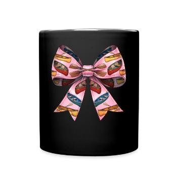 Coquette Bow Canoë Canoë Bateau Motif de Pagayage - Mug uni - noir - Devant