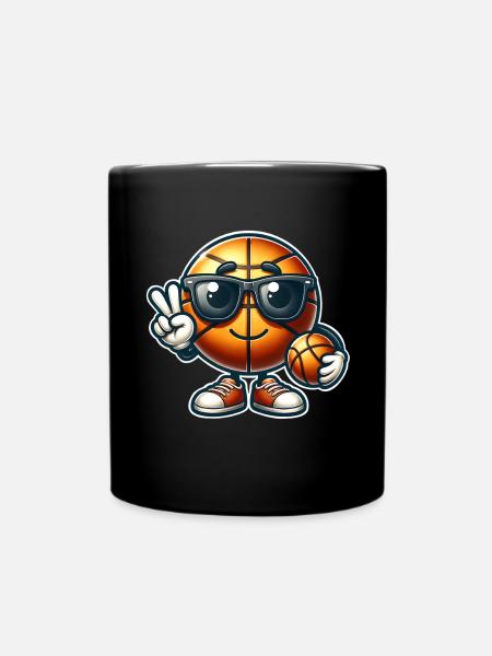 Basketball Basketballer - Tasse einfarbig - Schwarz