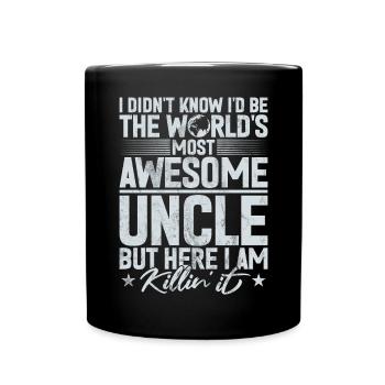 Meilleur oncle fier oncle citation humour - Mug uni - noir - Devant