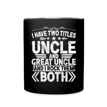 Meilleur oncle fier oncle citation humour - Mug uni - noir - Devant