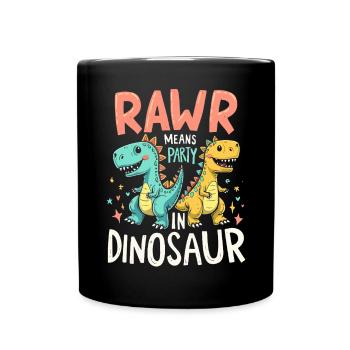 Dinosaur Party Decorations - Full Colour Mug - black - Front