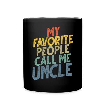 Meilleur oncle fier oncle citation humour - Mug uni - noir - Devant