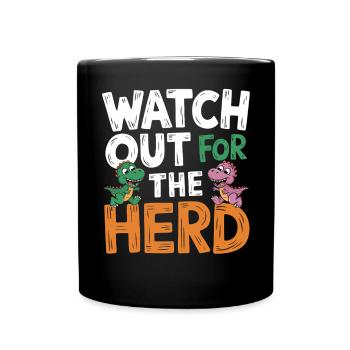 Décorations de fête de dinosaures - Mug uni - noir - Devant