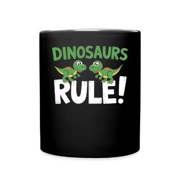 Décorations de fête de dinosaures - Mug uni - noir - Devant