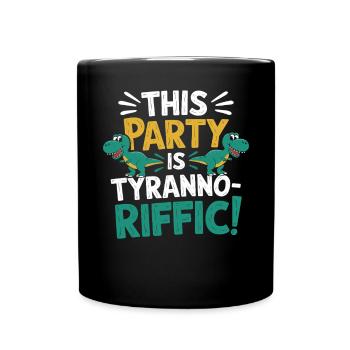 Décorations de fête de dinosaures - Mug uni - noir - Devant