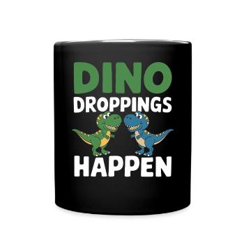 Décorations de fête de dinosaures - Mug uni - noir - Devant