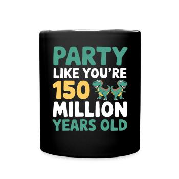Décorations de fête de dinosaures - Mug uni - noir - Devant