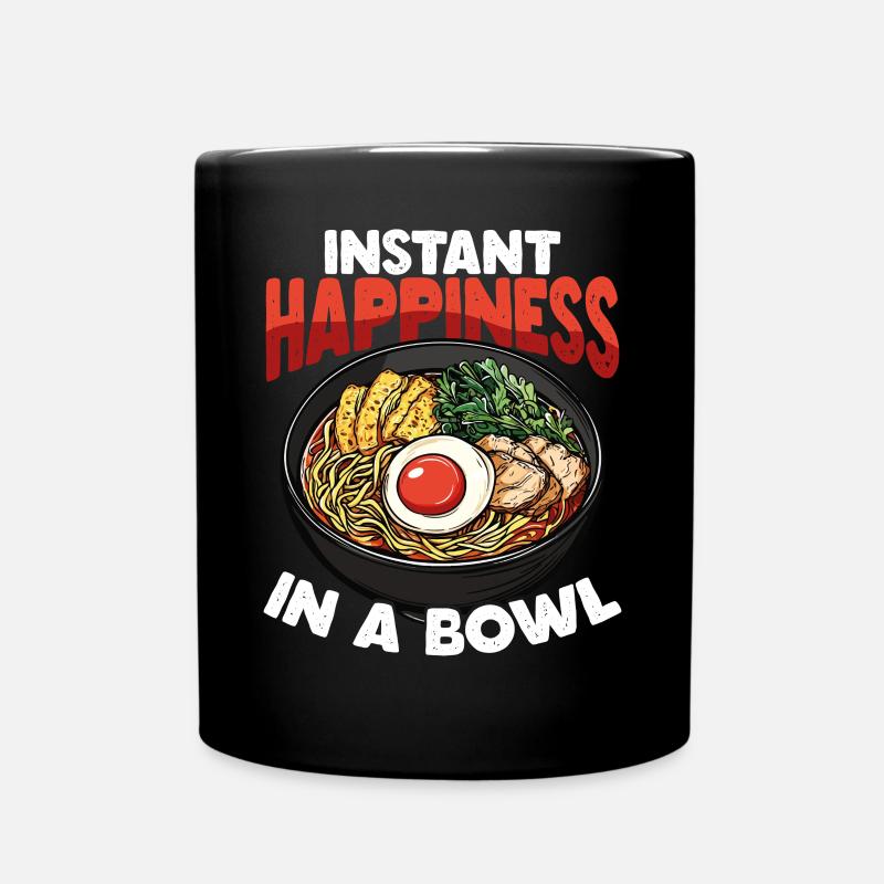 Bonheur Instantané Dans Un Bol - Ramen - Mug uni - noir