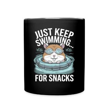 Un hamster nage pour se grignoter - Just Keep Swimming - Mug uni - noir - Devant