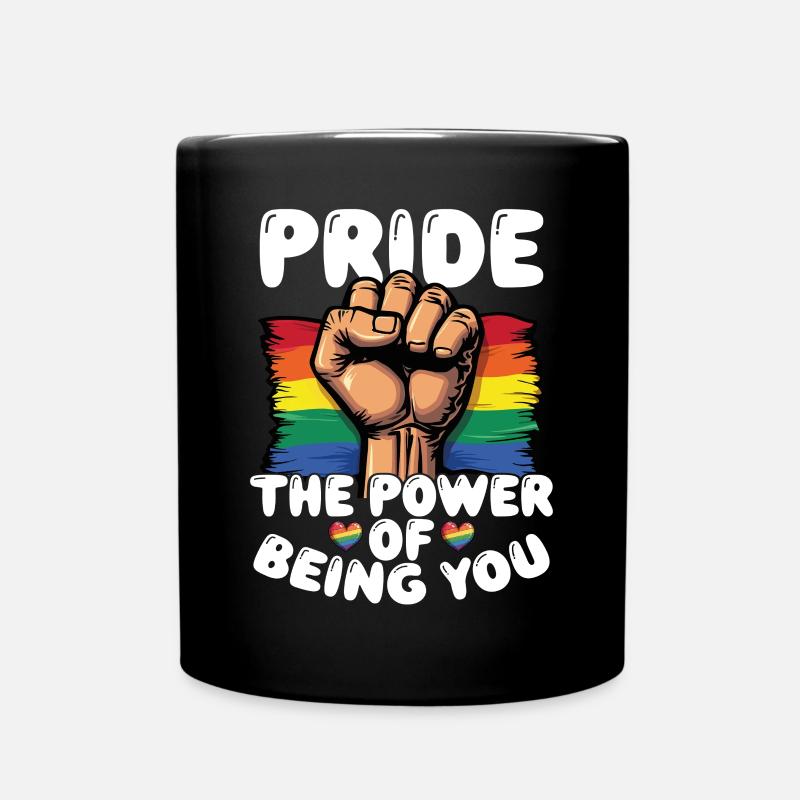 Stolz Die Kraft, Du Zu Sein - Tasse einfarbig - Schwarz