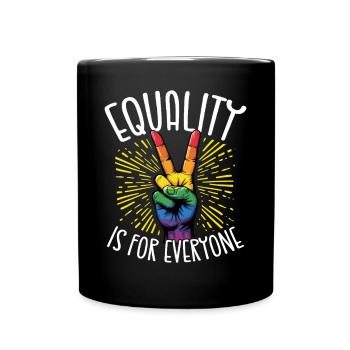 Equality is for all peace signs - Full Colour Mug - black - Front