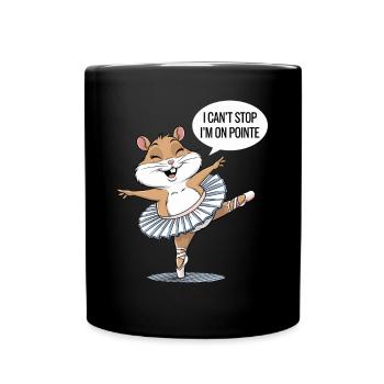Ballet des hamsters : Je ne peux pas m’arrêter, je suis - Mug uni - noir - Devant