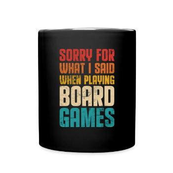 Brettspiel - Tasse einfarbig - Schwarz - Vorne