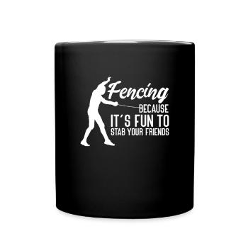 Fencing Sword Sabre Epee Fencing Gift - Full Colour Mug - black - Front