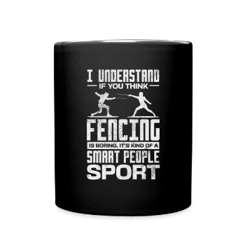 Fechten - Tasse einfarbig - Schwarz - Vorne