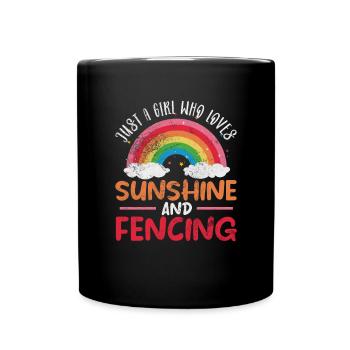 Fechten - Tasse einfarbig - Schwarz - Vorne