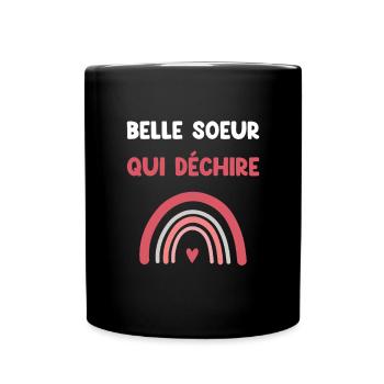 Stiefschwester Tearing Rainbow - Tasse einfarbig - Schwarz - Vorne