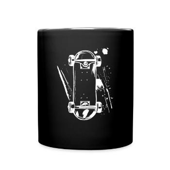Skateboarding - Tasse einfarbig - Schwarz - Vorne