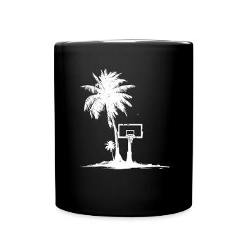 Graphique de panier de basket - Mug uni - noir - Devant