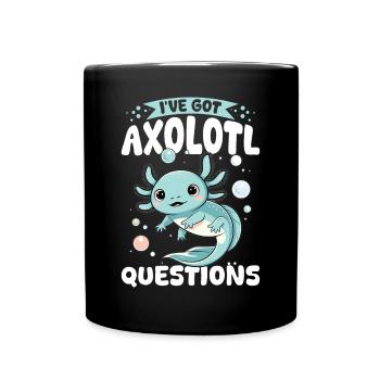 Axolotl mignon J’ai des questions sur Axolotl - Mug uni - noir - Devant