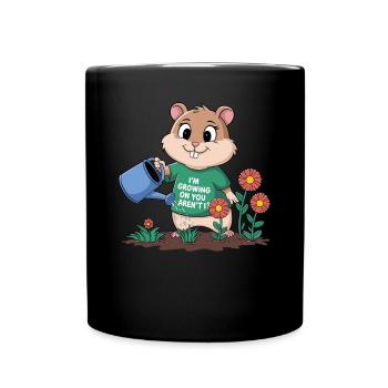 Ich Wachse Auf Dir, Oder? - Tasse einfarbig - Schwarz - Vorne
