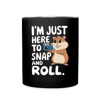 Lustiger Hamster Fotografie Spruch - Tasse einfarbig - Schwarz - Vorne