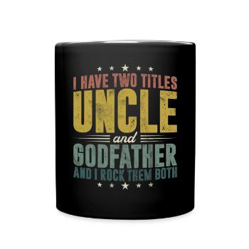 Meilleur oncle fier oncle citation humour - Mug uni - noir - Devant