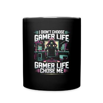 Experience Gamer Life Gaming Passion - Full Colour Mug - black - Front