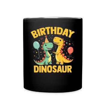 Décorations de fête de dinosaures - Mug uni - noir - Devant