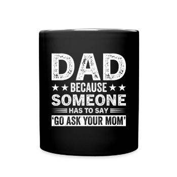 Geschenke Zum Vatertag Für Papa - Tasse einfarbig - Schwarz - Vorne